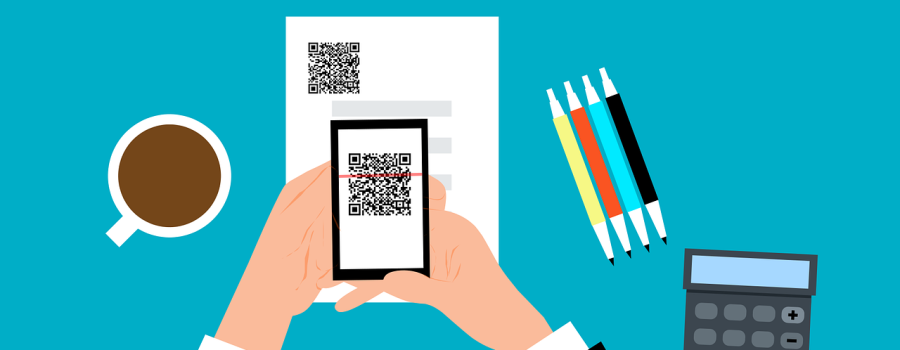 Free qr code scan smartphone vector