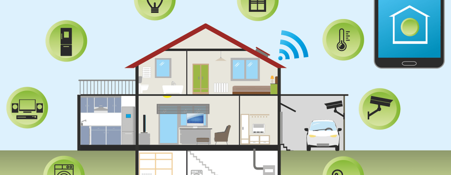 Free smart home house technology vector