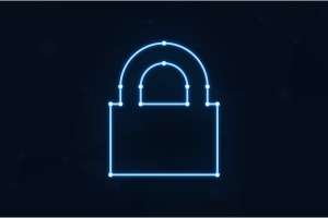 Free padlock neon cybersecurity vector